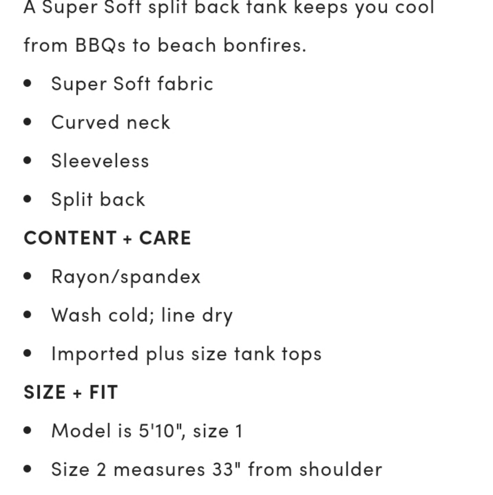 Super Soft Black Split Back Tank - image 6